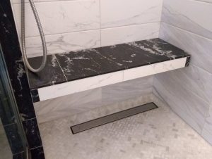 Primary Shower Floating Bench